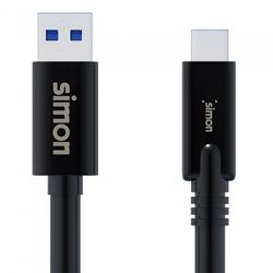 CABLE USB 3.1 A - USB C NEGRO 1M