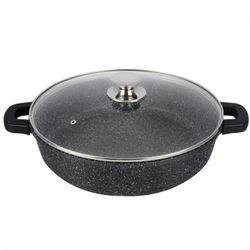 CACEROLA ALUMINIO FUNDIDO PIEDRA BLACK BAJA 24CM