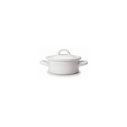 CACEROLA RECTA CON TAPA BLANCA 12CM