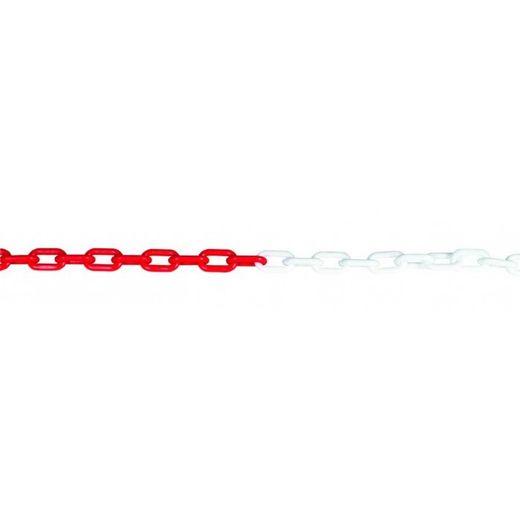 CADENA DE PLASTICO BLANCA/ROJA 8 MM (€/m)