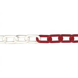 CADENA PLAST.8MM.ROJO/BLANCO 25M