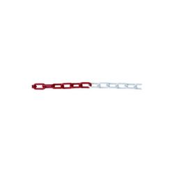 CADENA PLASTICO ROJO/BLANCO (25M) 8MM