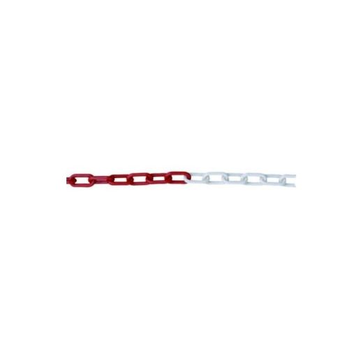 CADENA PLASTICO ROJO/BLANCO (25M) 8MM