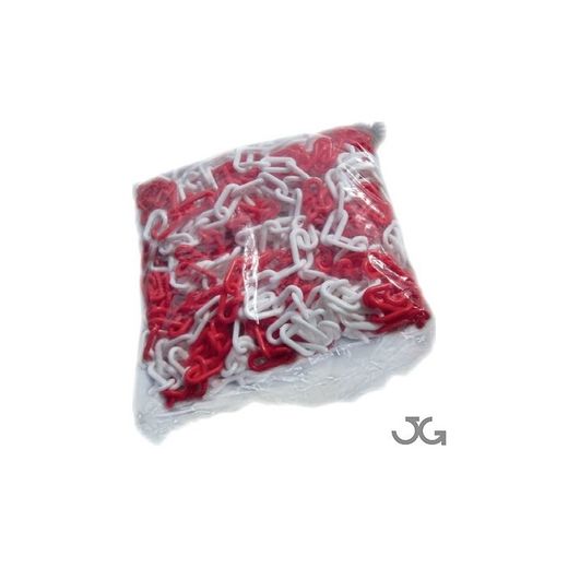 CADENA PVC ROJO/BLCO.8MM (25MTS)