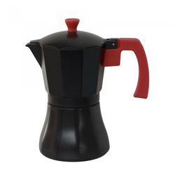 CAFETERA INDUCCION ALUMINIO NEGRA 6TAZA