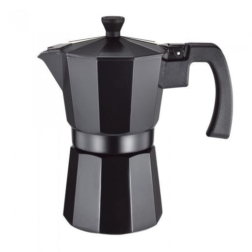 CAFETERA SUPREME ALUMINIO NEGRA 12TAZAS