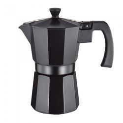 CAFETERA SUPREME ALUMINIO NEGRA 9TAZAS