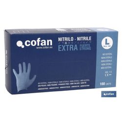 CAJA 100 UDS. GUANTES NITRILO "EXTRA FUERTE" T - L