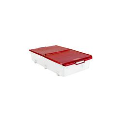 CAJA BAJOCAMA 63L NEW CON RUEDAS/ROJO