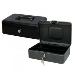 CAJA CAUDALES CON BANDEJA Y CIERRE GRANDE