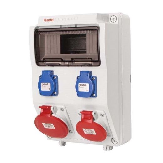 CAJA ESTANCA 9 MODULOS 2 BASES TT/L + 2 3P+N+T