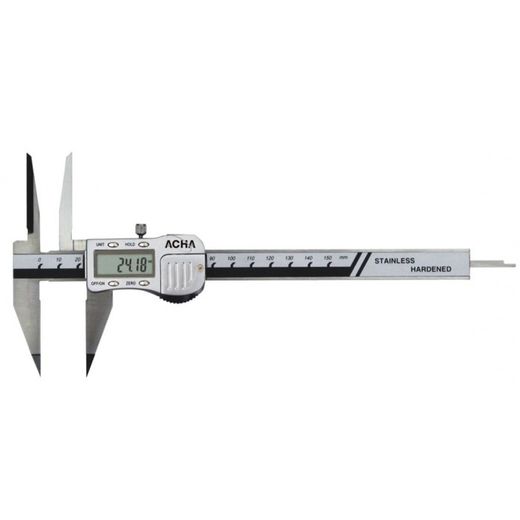 CALIBRE DIGITAL CON BOCAS EN ANGULO DE 15º Y OREJETAS DE 45MM 0-150XBoca 50
