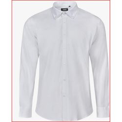 CAMISA OXFORD ML HOMBRE BLANCO T-2XL