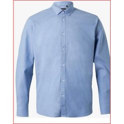 CAMISA OXFORD ML HOMBRE CELESTE T-2XL