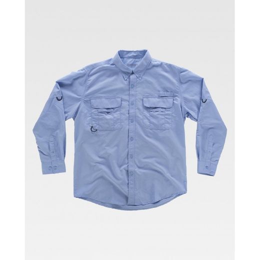 CAMISA REF.B8500 CELESTE T-S