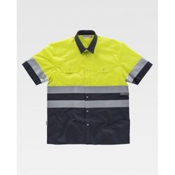 CAMISA REF.C3811 MARINO+AMARILLO A.V. T-44