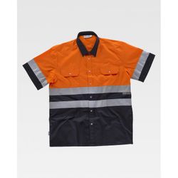 CAMISA REF.C3811 MARINO+NARANJA A.V. T-52