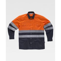 CAMISA REF.C3813 MARINO+NARANJA A.V. T-38