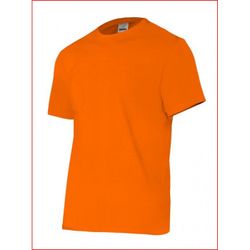 CAMISETA 100% ALGODON NARANJA T-L