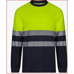 CAMISETA ALGODON BICOLOR ML AV T-M