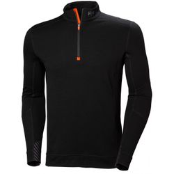 CAMISETA INTERIOR HH LIFA MERINO HALFZIP 990 BLACK T-XL