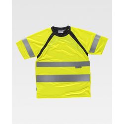 CAMISETA REF.C2941 AMARILLO A.V.+NEGRO T-S