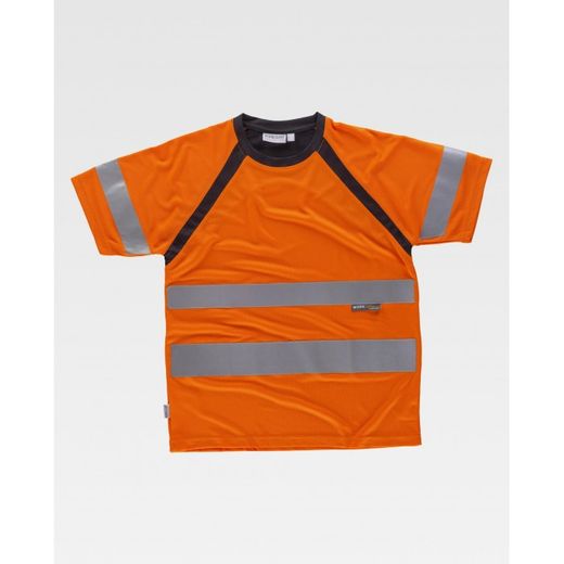 CAMISETA REF.C2941 NARANJA A.V.+ NEGRO T-S