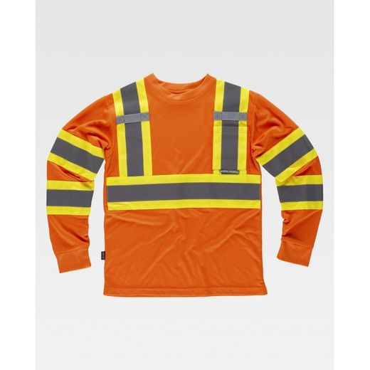 CAMISETA REF.C3633 NARANJA AV+AMARILLO AV T-XL