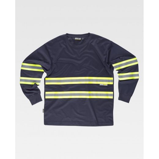 CAMISETA REF.C3937 MARINO+AMARILLO A.V. T-3XL