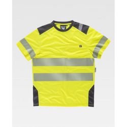 CAMISETA REF.C9241 AMARILLO A.V.+GRIS OSCURO T-M