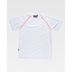CAMISETA REF.S6640 BLANCO+NARANJA A.V. T-L