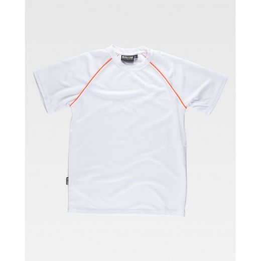 CAMISETA REF.S6640 BLANCO+NARANJA A.V. T-L