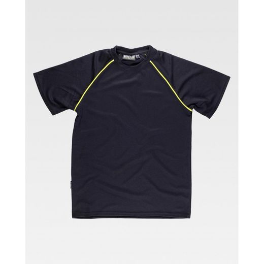 CAMISETA REF.S6640 NEGRO+AMARILLO A.V. T-XL