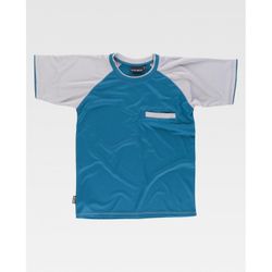CAMISETA REF.WF1016 AZAFATA+GRIS CLARO T-L