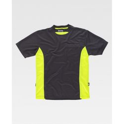 CAMISETA REF.WF1616 GRIS+AMARILLO A.V. T-3XL