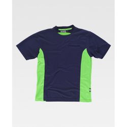 CAMISETA REF.WF1616 MARINO+VERDE FLUOR T-XXL