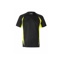 CAMISETA TECNICA BICOLOR NEGRO/AMARILLO FLUOR T- L