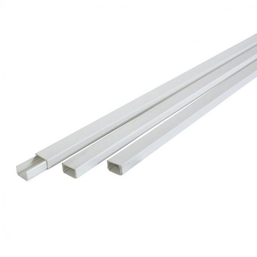 CANALETA ADHESIVA BLANCA 2 M, 10X20 MM.