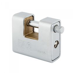 CANDADO 90 MM. LATON RECTANG. BLIND. CAJA