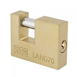 CANDADO 90 MM. LATON RECTANG. CAJA MC