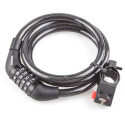 CANDADO BICI ESPIRAL COMB. 12MM. X120CM.