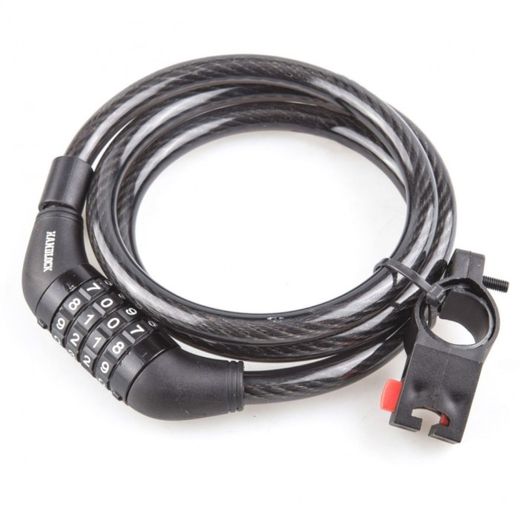 CANDADO BICI ESPIRAL COMB. 12MM. X120CM.