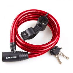 CANDADO BICI ESPIRAL LLAVE 12MMX150CM.