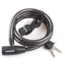 CANDADO BICI ESPIRAL LLAVE 12MMX180CM.