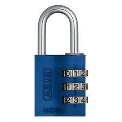 CANDADO COMBINACION ALUM 20MM AZUL