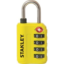 CANDADO TSA DE COMBINACION - 4 DIGITOS AMARILLO 30MM S742-059