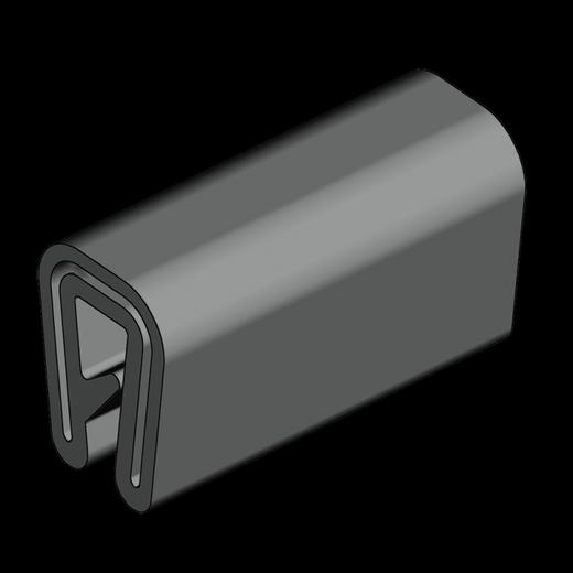 CANTONERA PARA MONTAJE A PRESION, PVC 70 ± 5 SHORE A NEGRO