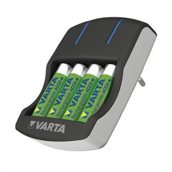 CARGADOR PLUG PILAS RECARGABLES AA/AAA CON INDICADOR CARGA (INCLUYE 4 PILA