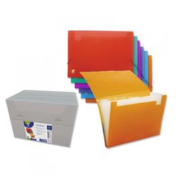 CARPETA PP FUELLE 12 SEPARADORES .COLORES