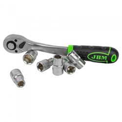CARRACA 72 DIENTES CON VASOS HEXAGONALES 1/2"